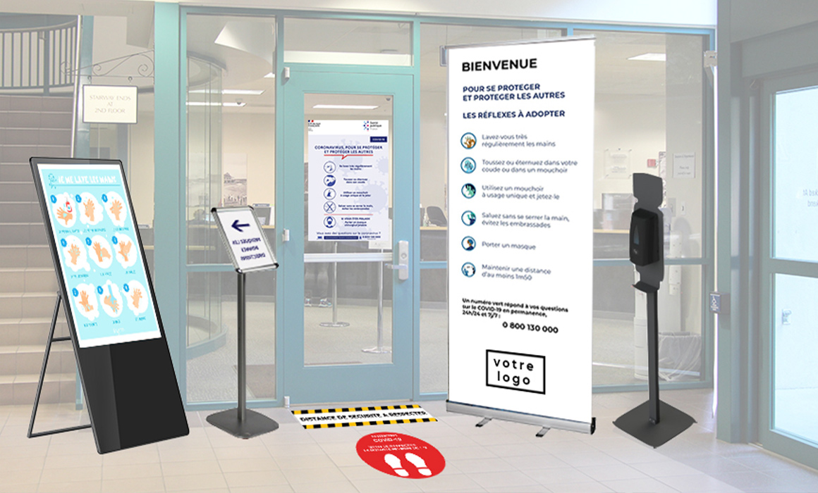 affichage protection covid