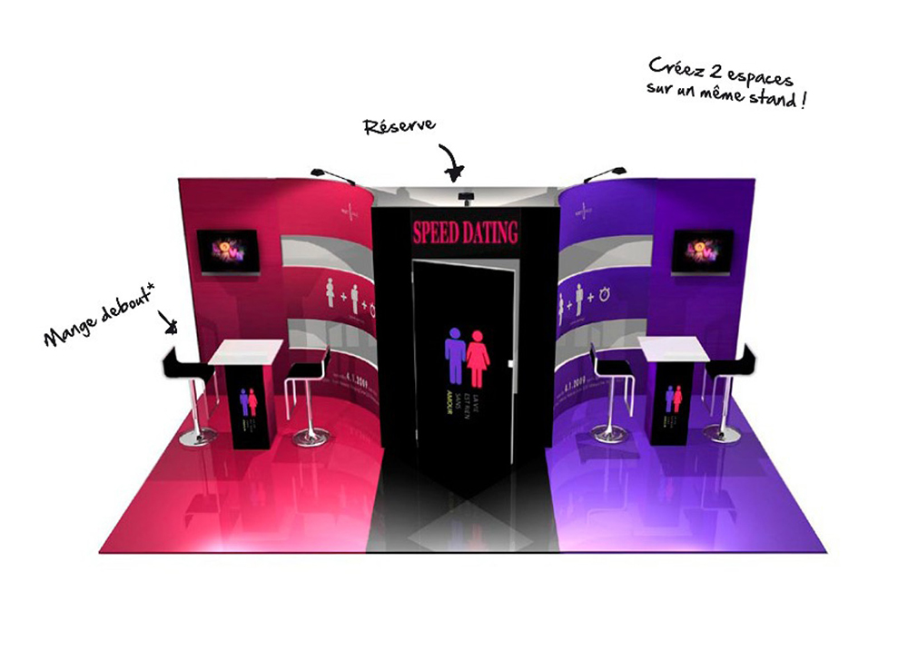Stand pré-monté 18m2 Twins S’com Services