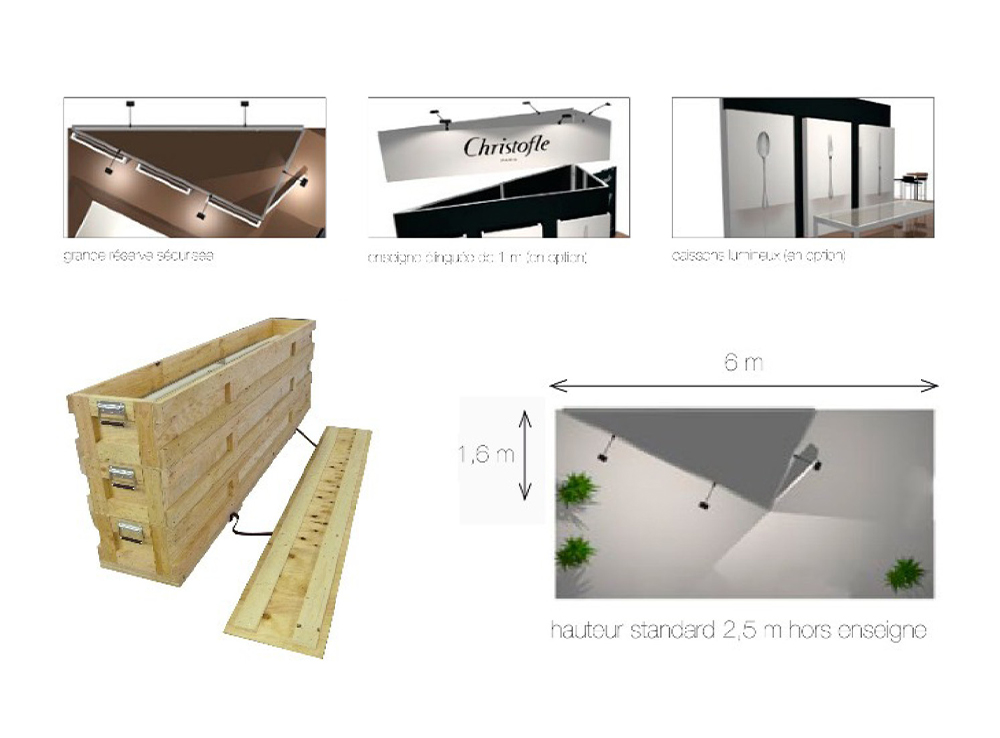 Stand avec enseigne 18m2 S’com Services