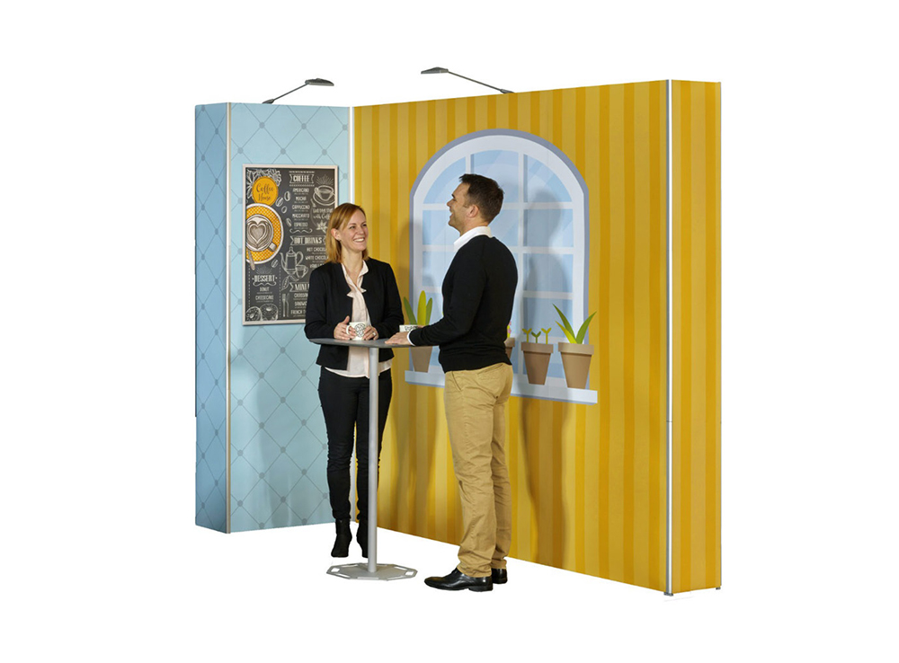 Stand 9m2 pré-monté pliable S’com Services