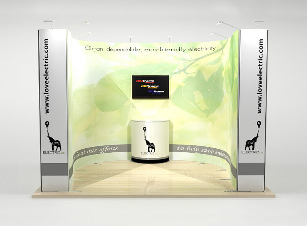 Stand courbe Isowave 3D S’com Services