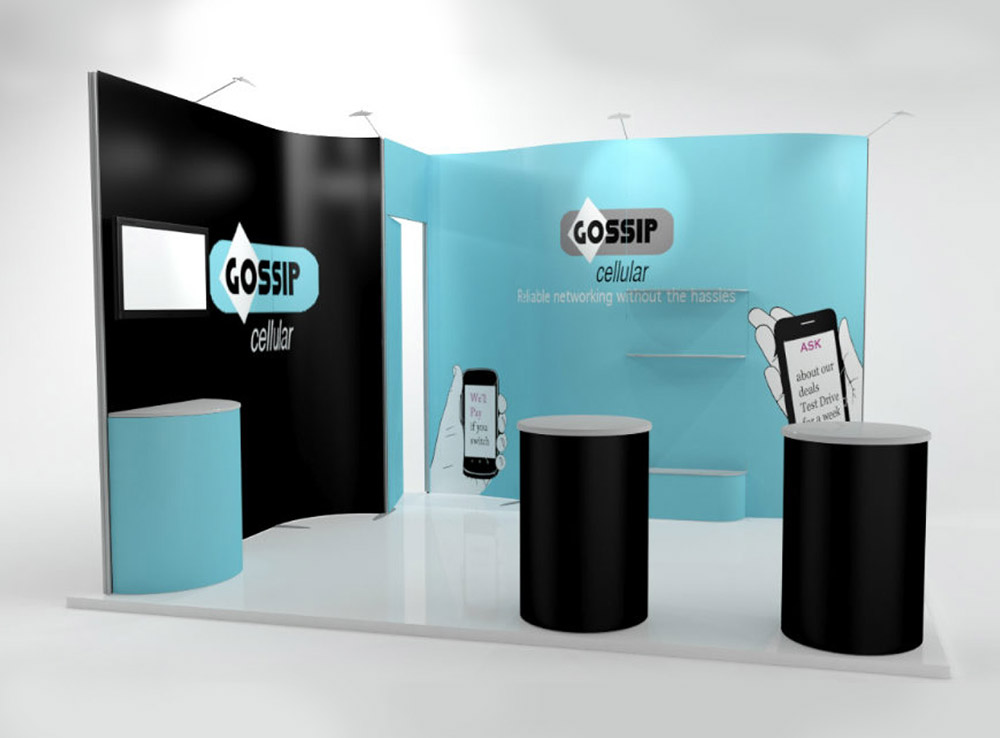 Stand courbe Isowave 3D S’com Services