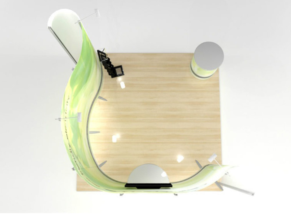 Stand courbe Isowave 3D S’com Services