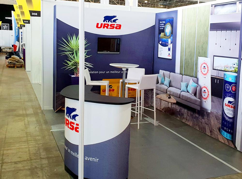 Stand d’exposition pré-monté pliable