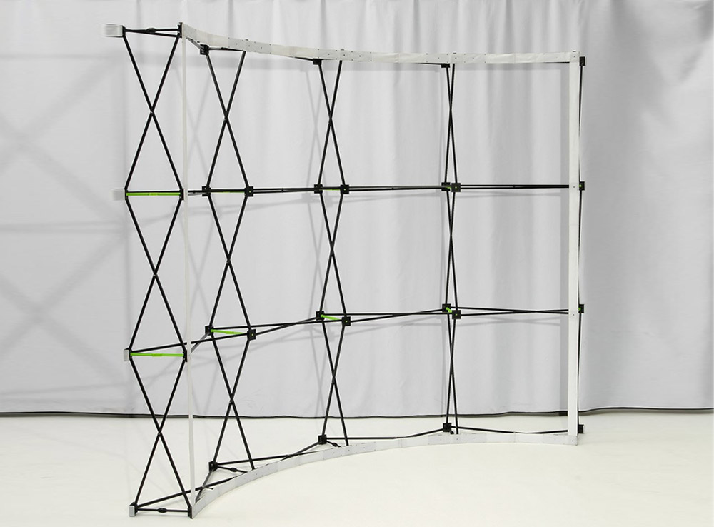 Structure stand parapluie courbe tissu S’com Services