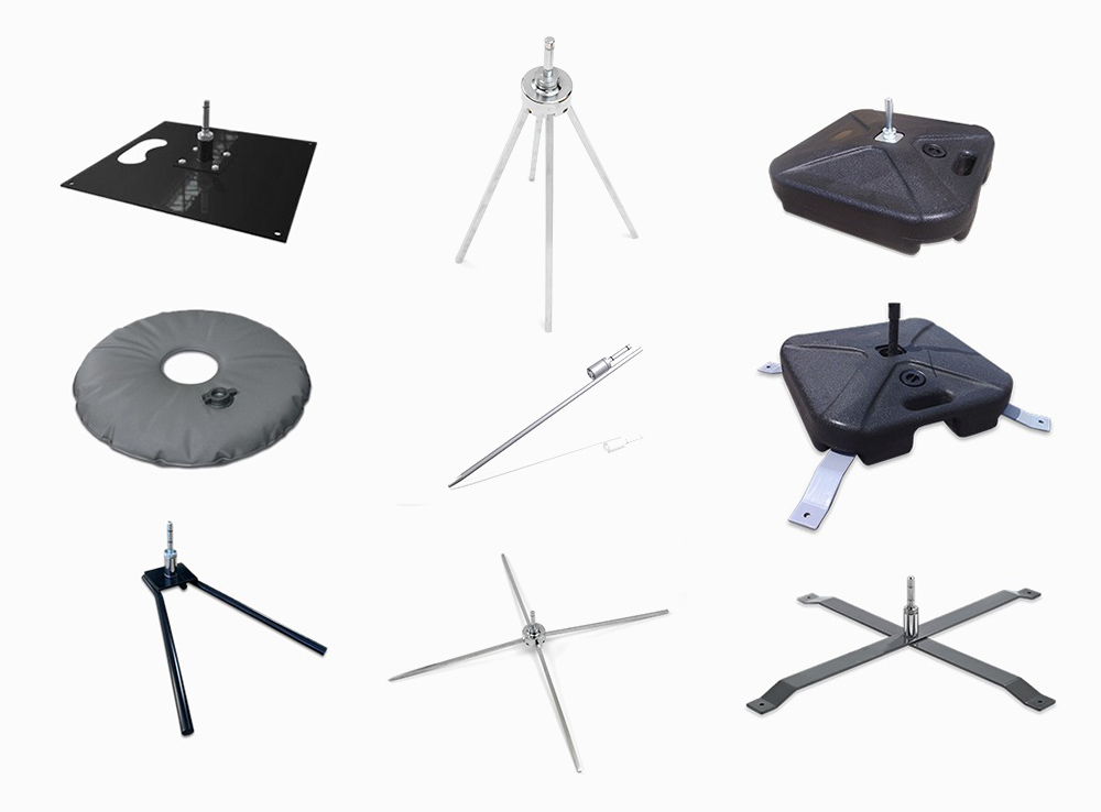 Accessoires pour pieds de drapeau flamme publicitaire