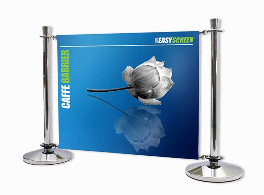 Barrière publicitaire pour café bar restaurant