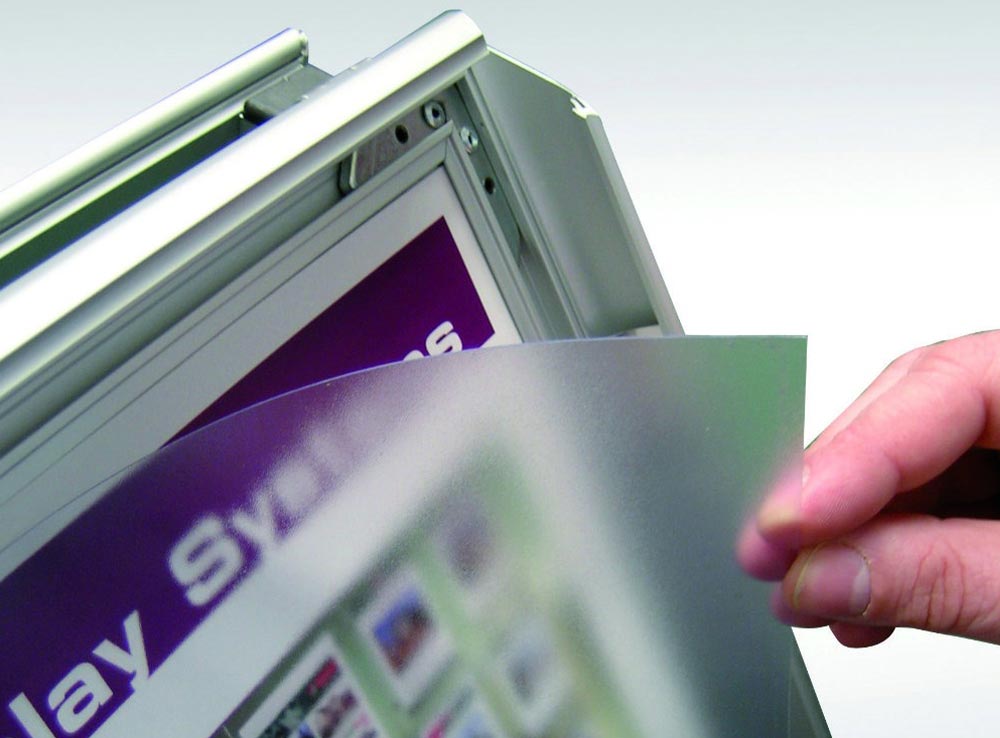 Changement visuel chevalet publicitaire