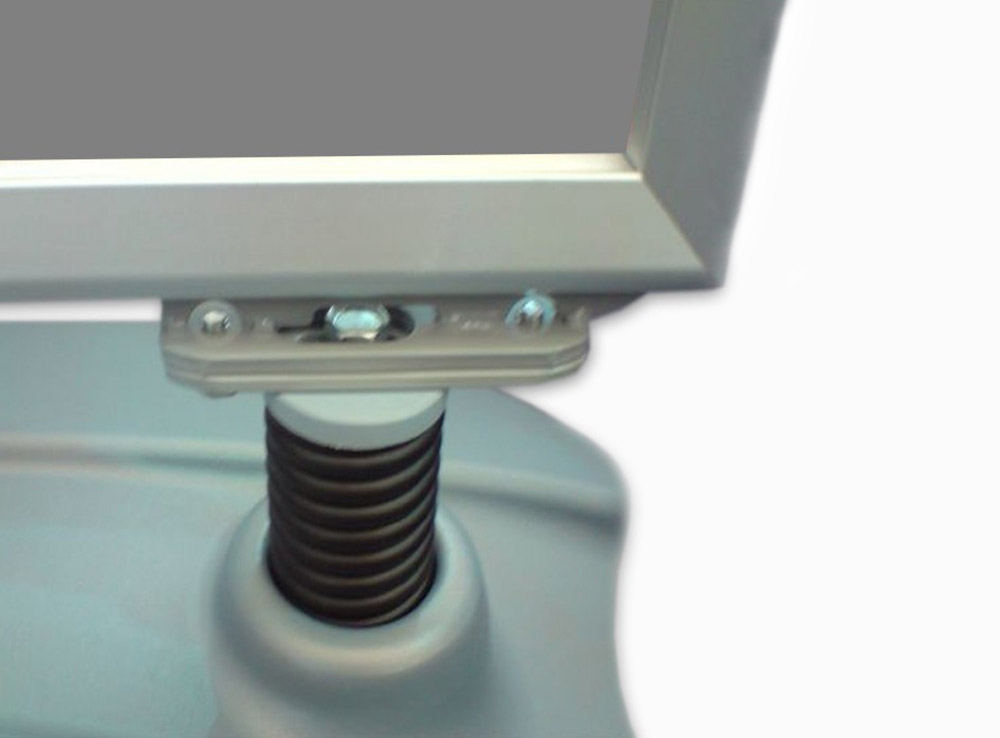 Détails ressort chevalet publicitaire