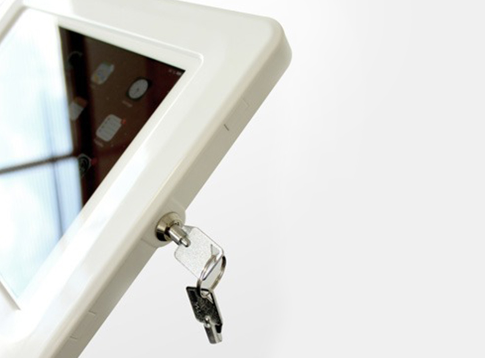 Verrouillage à clé du support tablette