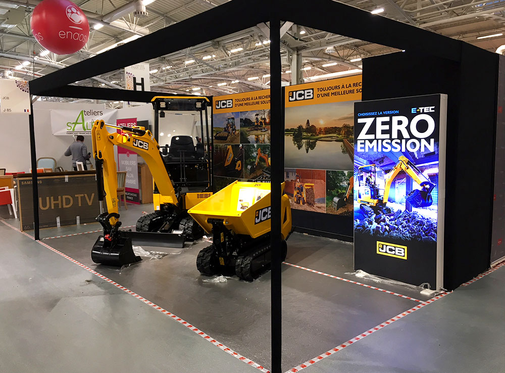 Caisson lumineux sur stand