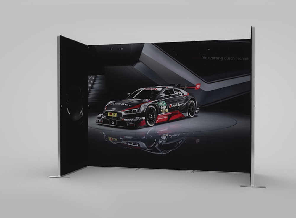 Stand cloison en tissu modulable S’com Services