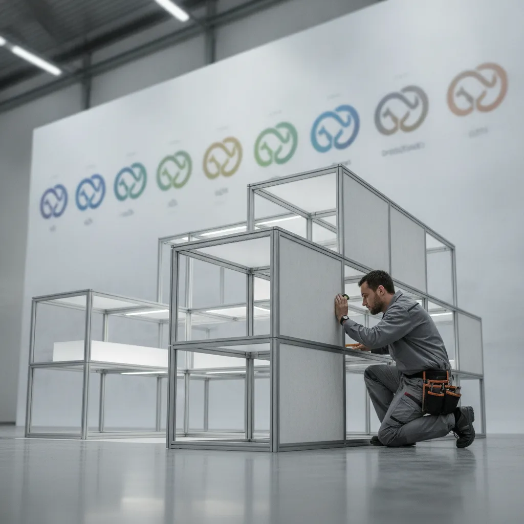stand modulaire réutilisable amortissement