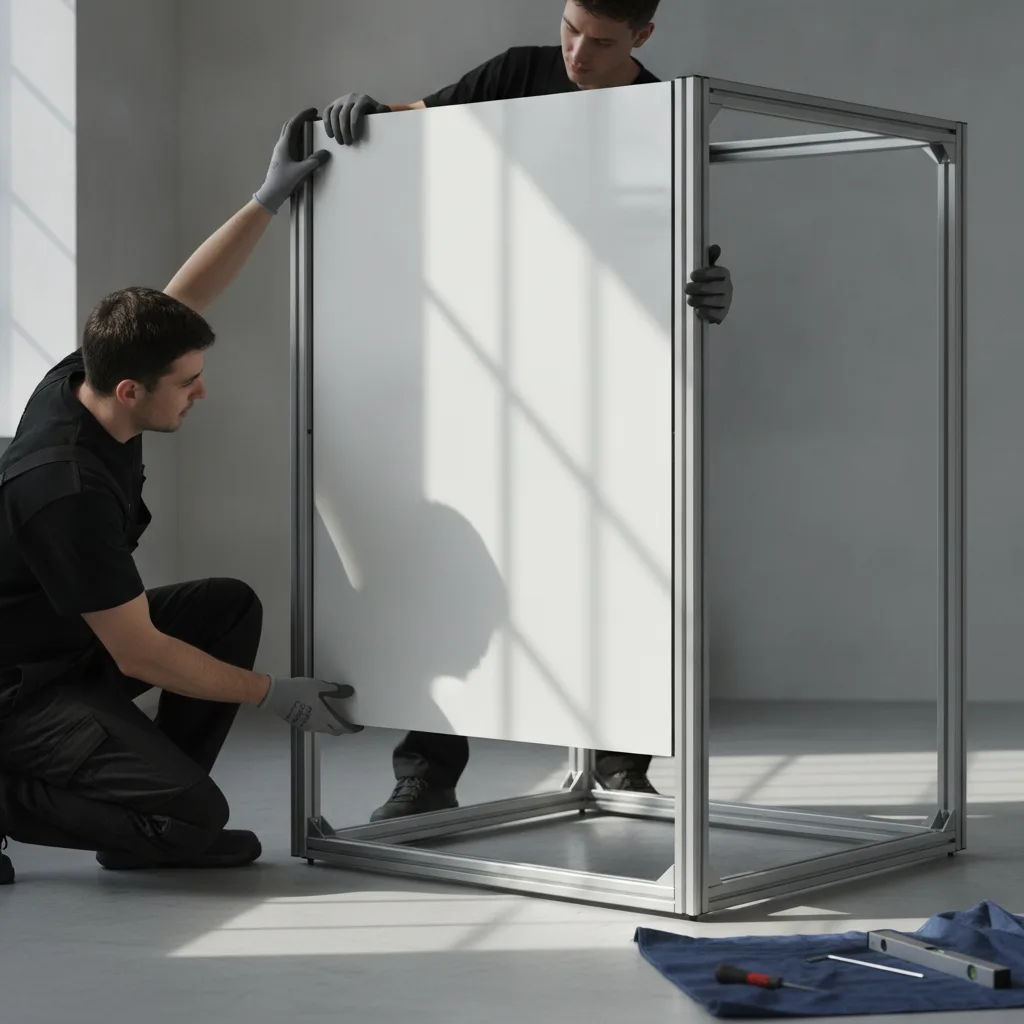 stand modulaire réutilisable amortissement
