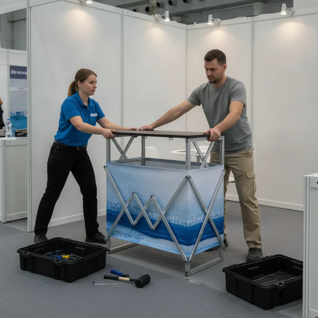 comptoir accueil stand pliable portable