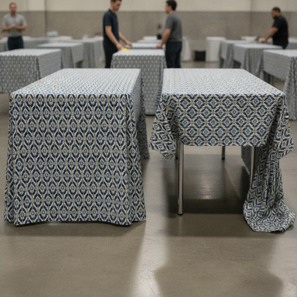 nappe personnalisée table salon événement