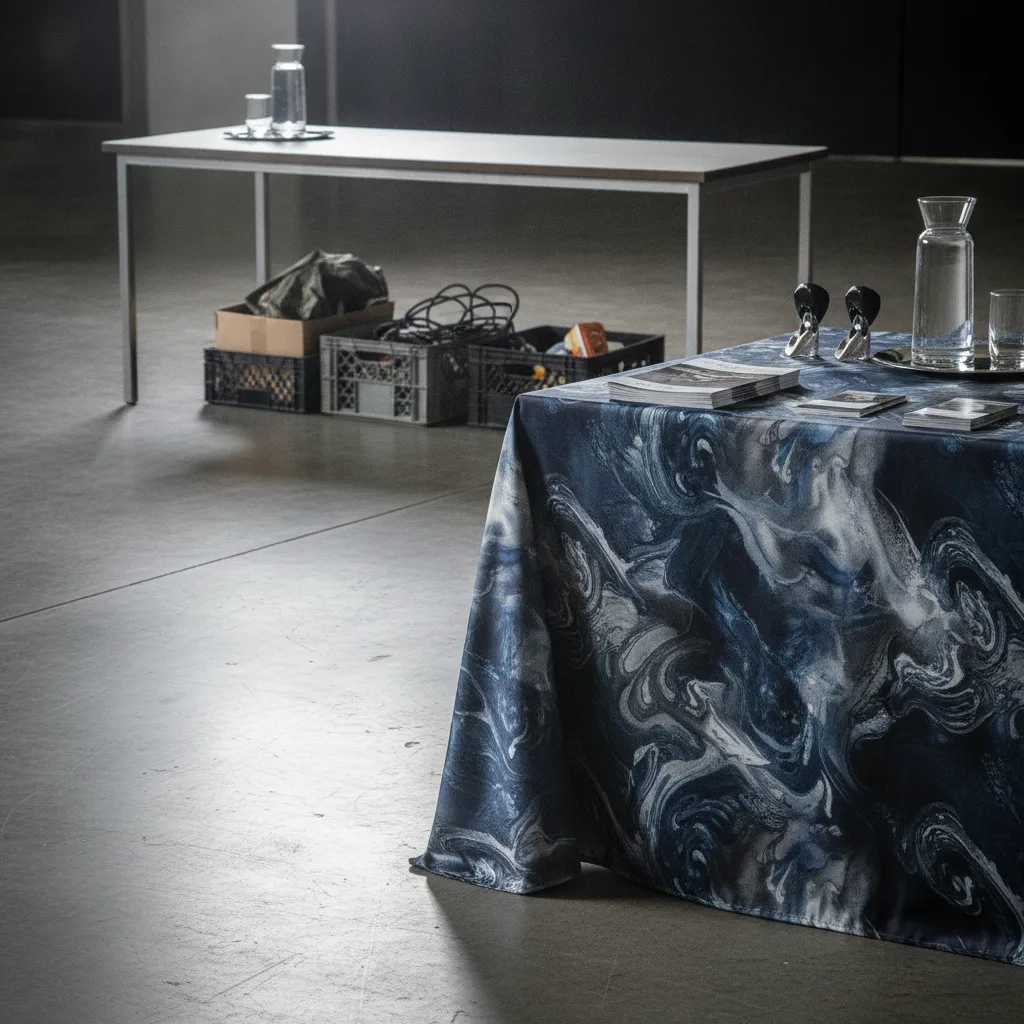 nappe personnalisée table salon événement